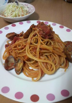ﾒｯﾁｬ簡単★ｱｻﾘとﾄﾏﾄのﾊﾟｽﾀ-レシピのメイン写真
