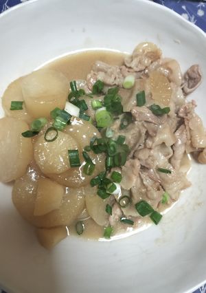 大根と豚肉の簡単、味噌煮-レシピのメイン写真