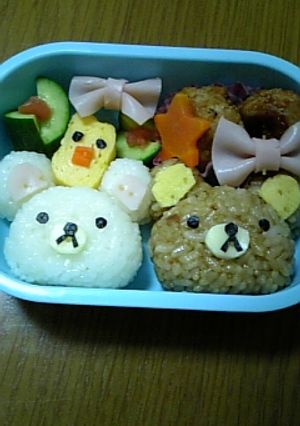 キャラ弁　ﾘﾗｯｸﾏ弁当-レシピのメイン写真