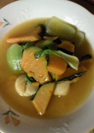 ホタテとかぼちゃの中華風煮物-レシピのメイン写真