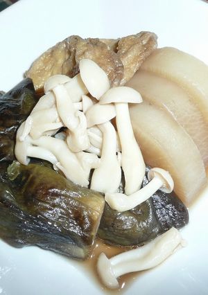 ヘルシーなすとがんもの煮付け　薄味付け-レシピのメイン写真