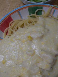 クリーミーマッシュポテトとコーンのパスタ-レシピのメイン写真