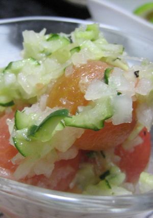 さっぱり★ミニトマトの玉ねぎドレッシング-レシピのメイン写真