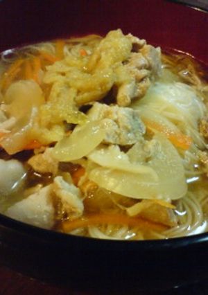 「鍋つゆの素」であったかぶっかけにゅう麺-レシピのメイン写真