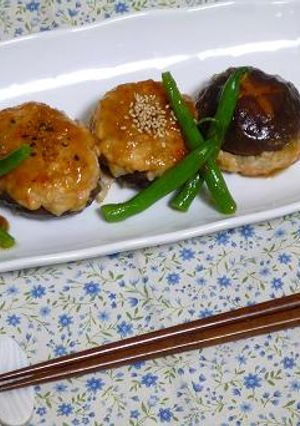 椎茸の海老餡詰めオイスターソース風味♪-レシピのメイン写真