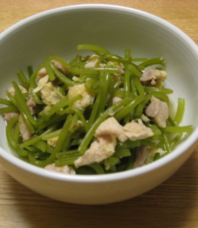 鶏と芋づるの炒め煮-レシピのメイン写真