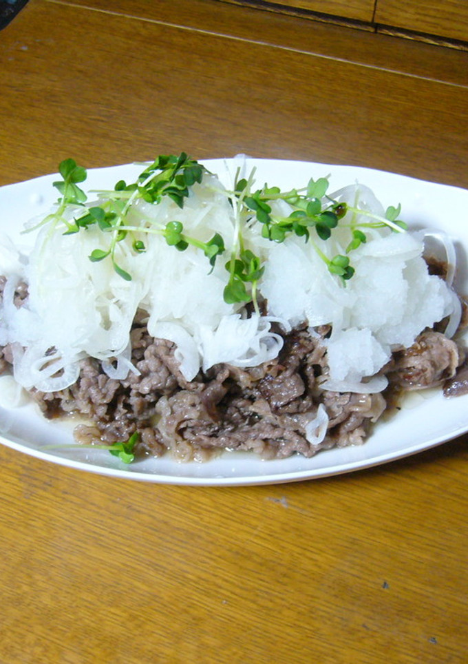 超簡単！牛肉のおろし和え-レシピのメイン写真