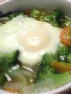 落とし卵と野菜のスープ-レシピのメイン写真