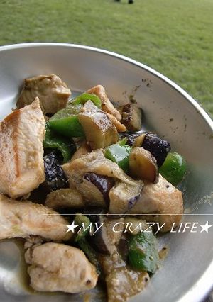 タイ風★鶏モモとナスのグリーンカレー炒め-レシピのメイン写真