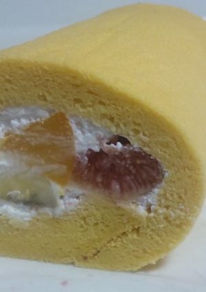 ふあん×②米粉入キャラメルシフォンロール-レシピのメイン写真