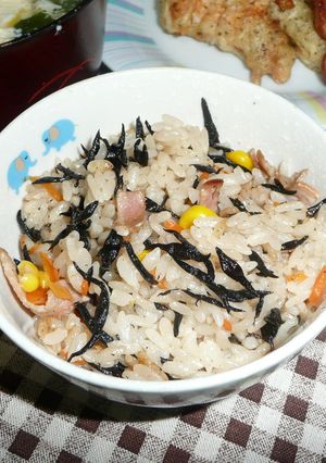 ひじきベーコンご飯-レシピのメイン写真