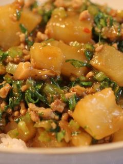 ピリッと、カブのマーボー丼-レシピのメイン写真