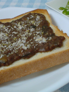1人ランチ★残りキーマカレーdeトースト-レシピのメイン写真