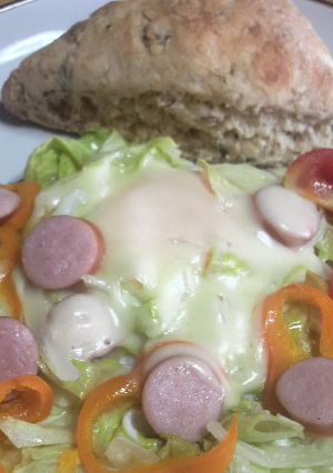 簡単☆目玉焼きサラダ-レシピのメイン写真