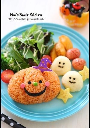 簡単♪おばけかぼちゃ★ハロウィンキャラ弁-レシピのメイン写真
