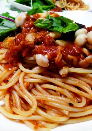 簡単！美味しい☆なすとトマトのスパゲティ-レシピのメイン写真