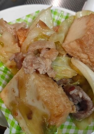 厚揚げ、豚こま、キャベツの味噌炒め-レシピのメイン写真