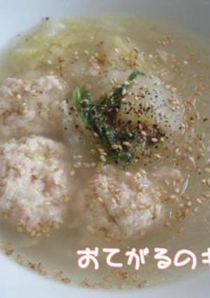 ふわふわ鶏団子と白菜のスープ（中華風）-レシピのメイン写真