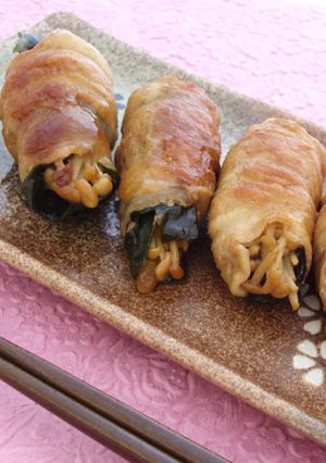 ◆ヘルシー＆ジューシー◆豚肉のキノコ巻き-レシピのメイン写真