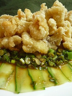 鶏皮のネギきゅうり-レシピのメイン写真