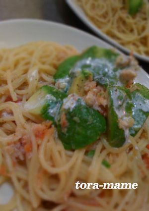 カニとアボカドのトマトパスタ-レシピのメイン写真