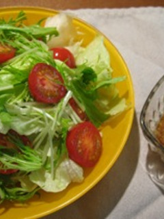 水菜☆胡麻ドレッシングサラダ-レシピのメイン写真