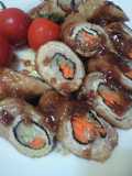 野菜と海苔の肉巻き　～ぶどうソース～