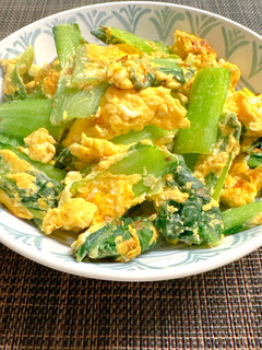 ごま香る、青梗菜とたまごのふんわり炒め-レシピのメイン写真