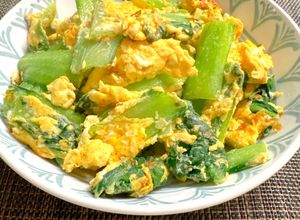 ごま香る、青梗菜とたまごのふんわり炒め-レシピのメイン写真