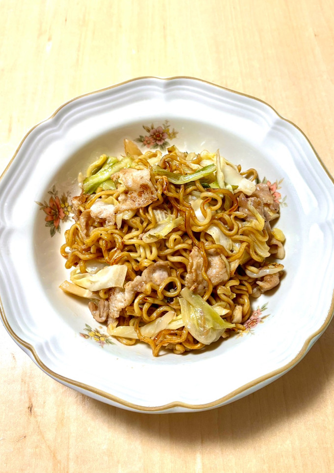 余った！肉野菜炒めからの☆焼きそば-レシピのメイン写真