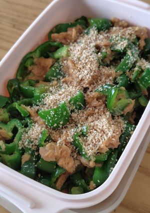 ツナとピーマンの醤油炒め-レシピのメイン写真