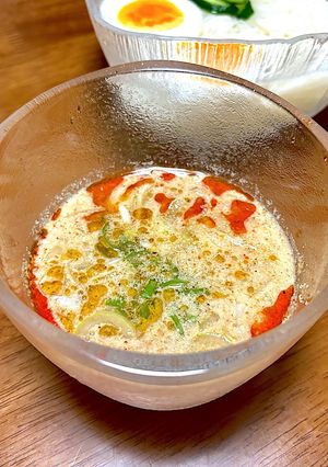 簡単!濃厚!ピリ辛ごまそうめん汁-レシピのメイン写真