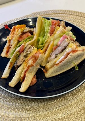 照り焼きチキン クラブハウス✩サンド-レシピのメイン写真
