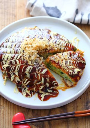 ふんわりとろとろ~なお好み焼き♪-レシピのメイン写真
