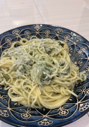 シラスあおさ海苔の柚子胡椒クリームパスタ-レシピのメイン写真