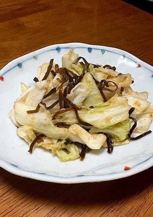 かつおダシで！キャベツの塩昆布和え〜チョレギ風〜-レシピのメイン写真