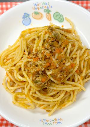 [保育園幼児食]ミートソーススパゲッティ-レシピのメイン写真