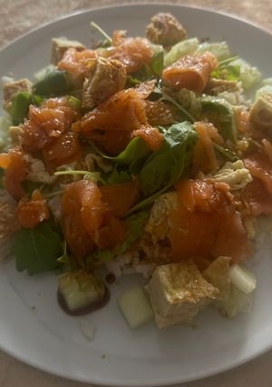 スモークサーモンと卵の混ぜご飯-レシピのメイン写真