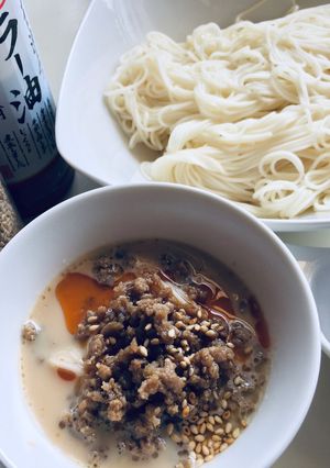 豆乳坦々そうめんつゆ 手抜きでも美味い‼︎-レシピのメイン写真