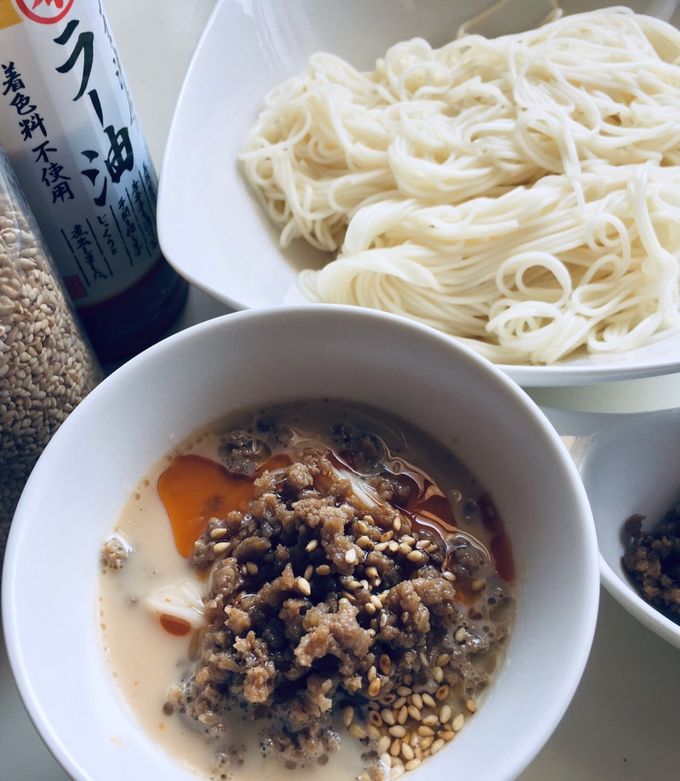 豆乳坦々そうめんつゆ　手抜きでも美味い‼︎-レシピのメイン写真