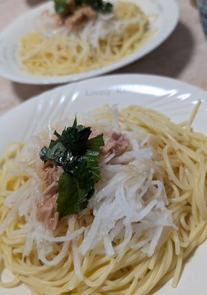 簡単★ツナとスライス大根のサラダパスタ-レシピのメイン写真