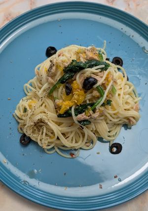簡単！ツナとアボカドとみかんの冷製パスタ-レシピのメイン写真