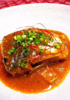 鯖のごま味噌煮　バター風味　～韓国風～-レシピのメイン写真