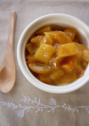 レンジで作る❤とろとろ柿のコンポート♫-レシピのメイン写真