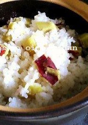 ｻﾂﾏｲﾓのお芋ご飯（土鍋ﾚｼﾋﾟ付き）-レシピのメイン写真