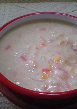 野菜コロコロ豆乳スープ-レシピのメイン写真