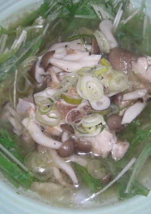 鶏肉と水菜のスープ-レシピのメイン写真
