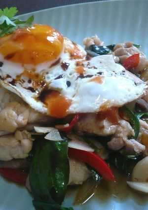 ガパオご飯★タイ風鶏肉のバジル炒めご飯-レシピのメイン写真