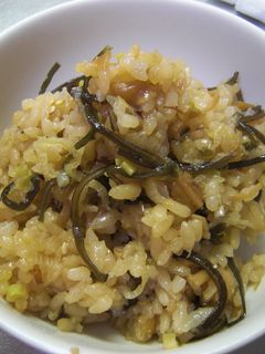 簡単☆なめたけ塩昆布炊き込みご飯-レシピのメイン写真