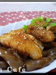 鶏手羽先とこんにゃくの煮物-レシピのメイン写真